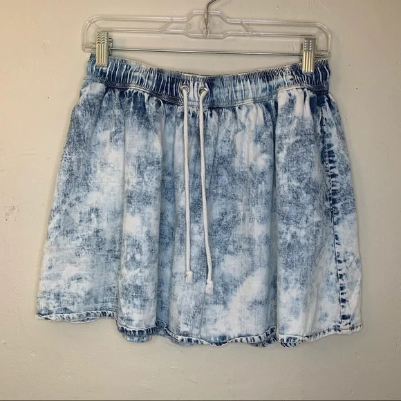 Sparkle & Fade Acid Wash Denim Skirt - Picture 1 of 4